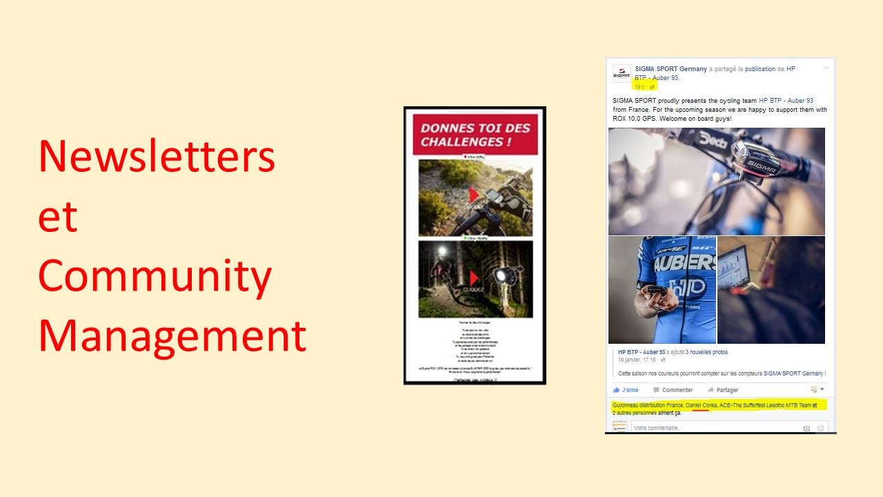 Communication vélo newsletter community management